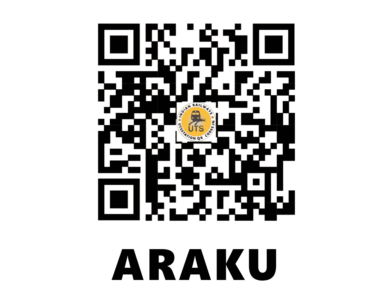 UTS QR Code for ARAKU - ARK - EO (ANDHRA PRADESH)